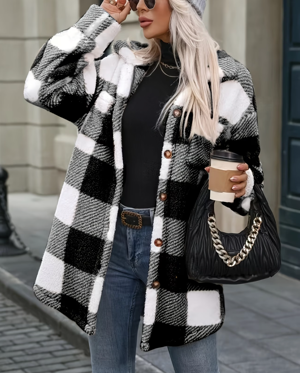 Checker Ladies Winter Jacket
