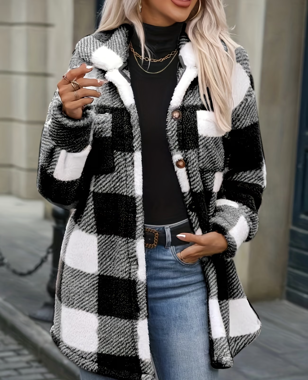 Checker Ladies Winter Jacket