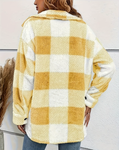 Yellow Ladies Checker Jacket